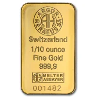 1/10 ounce Gold Bars for Sale