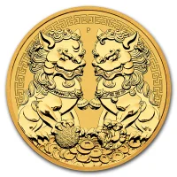 Double Pixiu Gold Coins for Sale