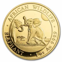 Somalian African Elephant Gold Coins for Sale