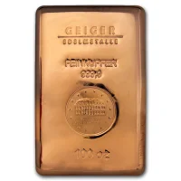 100 ounces Copper Bars for Sale
