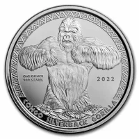 Congo Silverback Gorilla Silver Coins for Sale